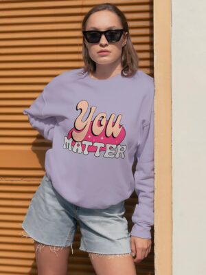 Lavender sweatshirt for women with high quality